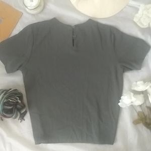 🍁3/$12 SALE🍁DressBarn Olive Green Summer Button Blouse Shirt M